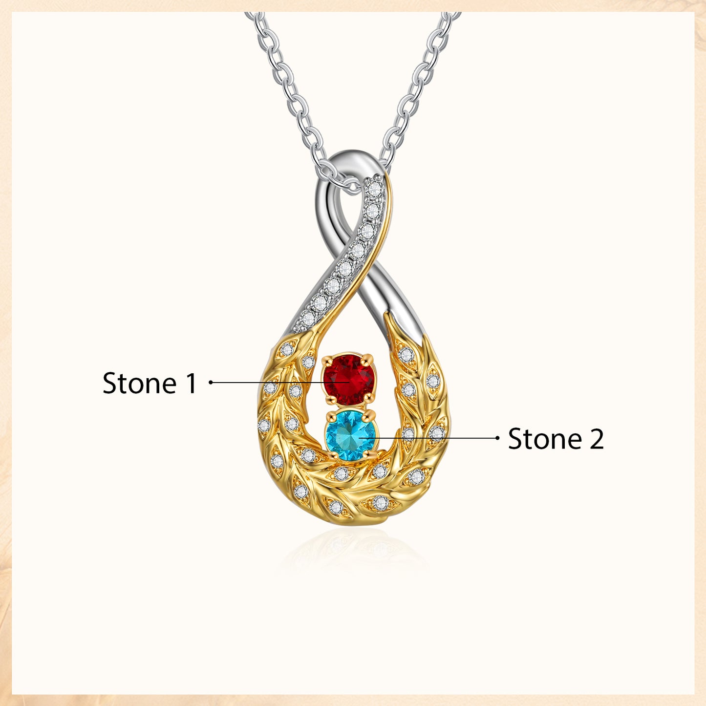 Custom Birthstone Necklace - iYdr