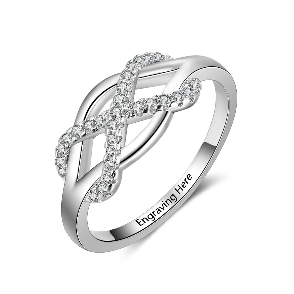 Engraved With a Personalized Rhodium Plated Ring