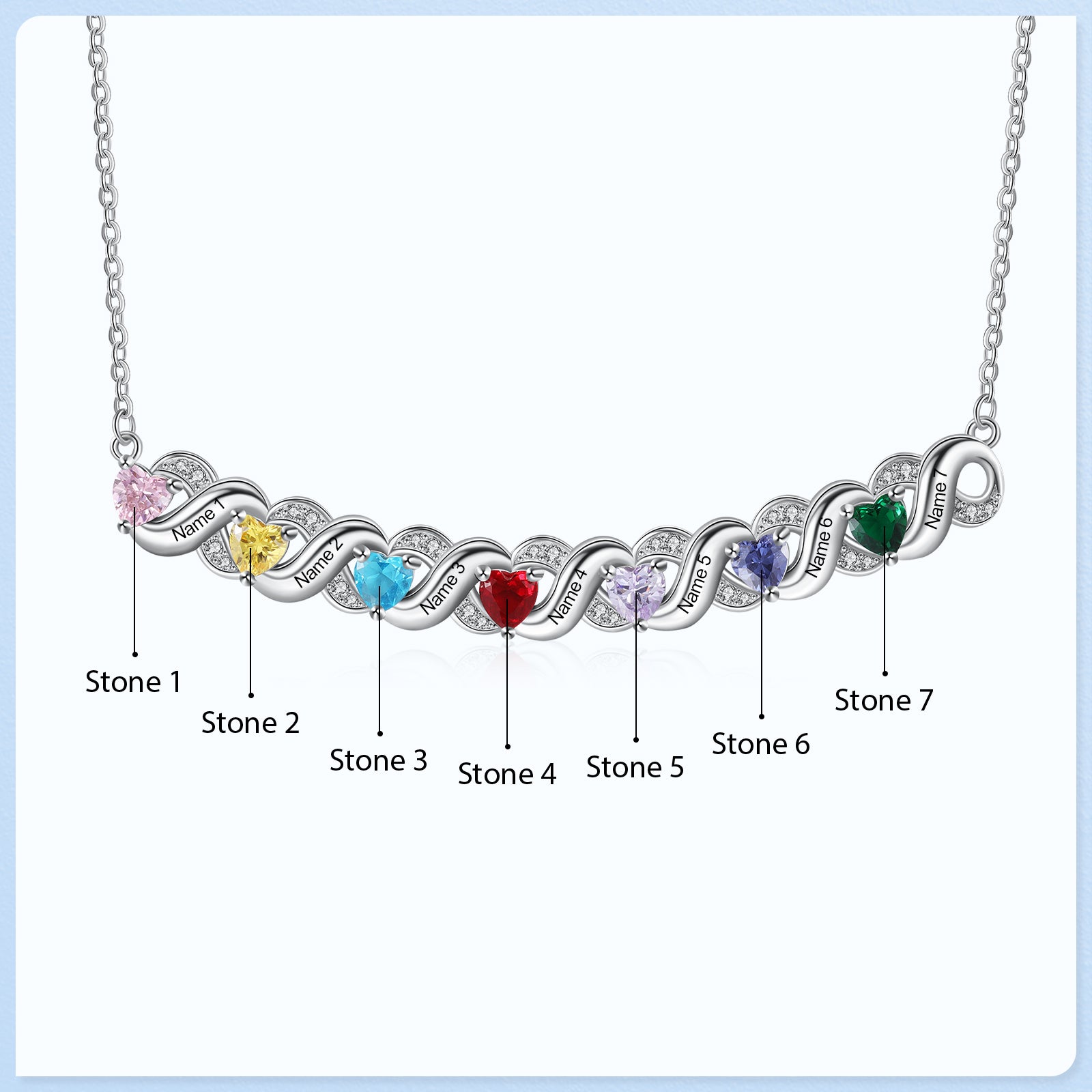 Custom Birthstone Necklace - iYdr