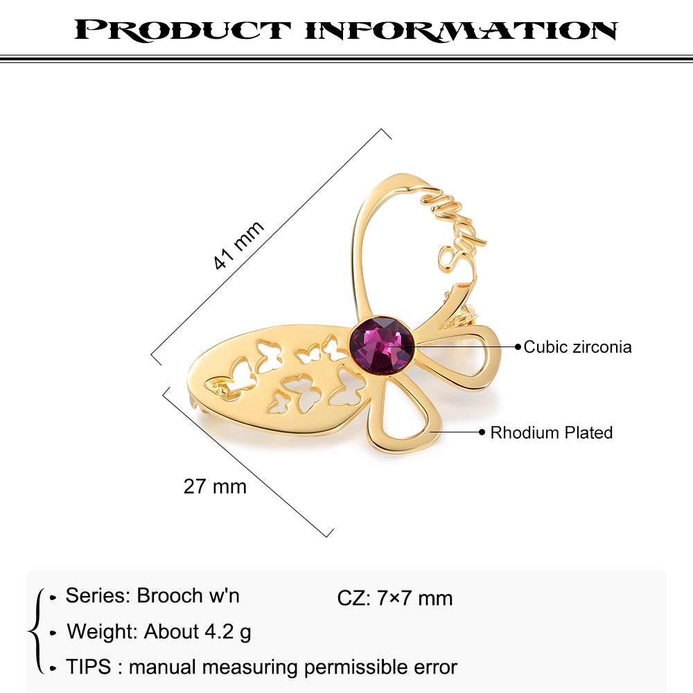 Custom Butterfly Brooch