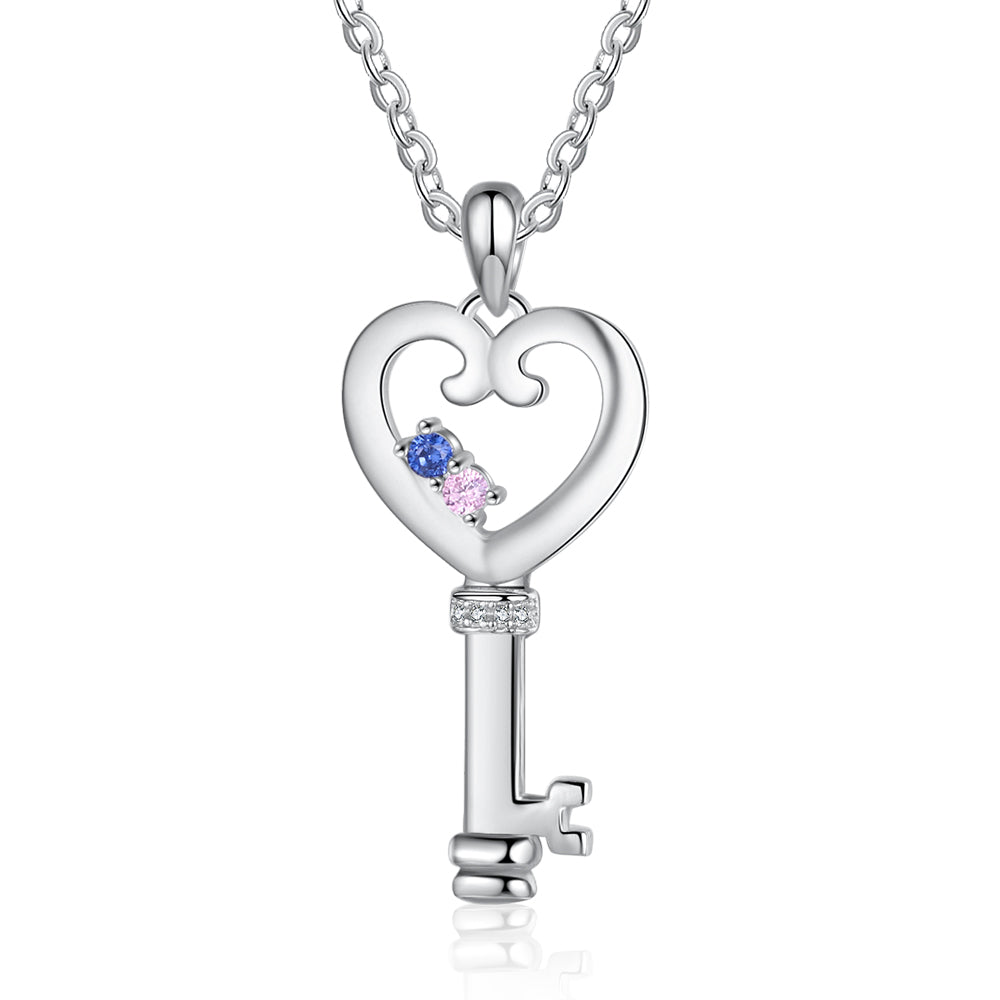 Custom Heart Shaped Key Necklace - iYdr