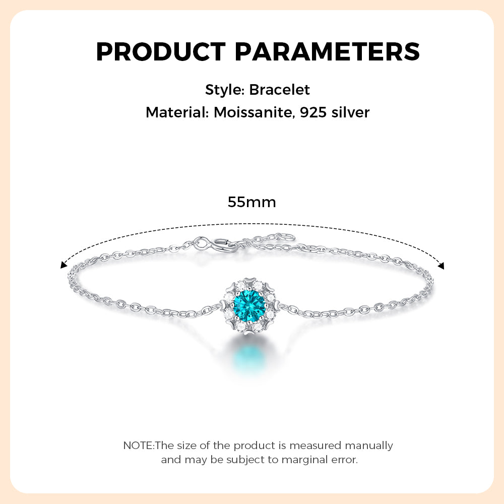 925 Sterling Silver Moissanite Bracelet