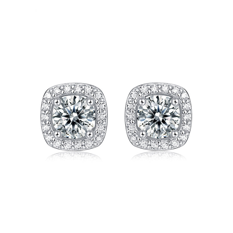 925 Sterling Silver Moissanite Earring