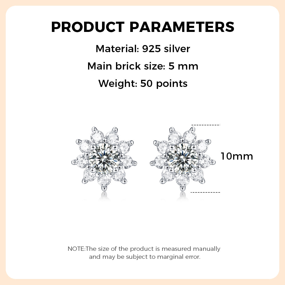 925 Silver Snowflake Earring