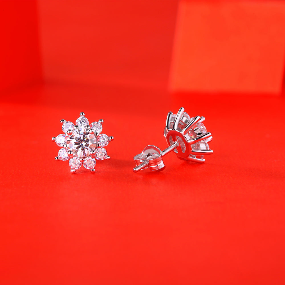 925 Silver Snowflake Earring