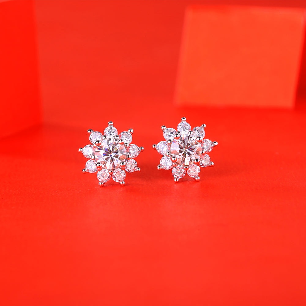 925 Silver Snowflake Earring