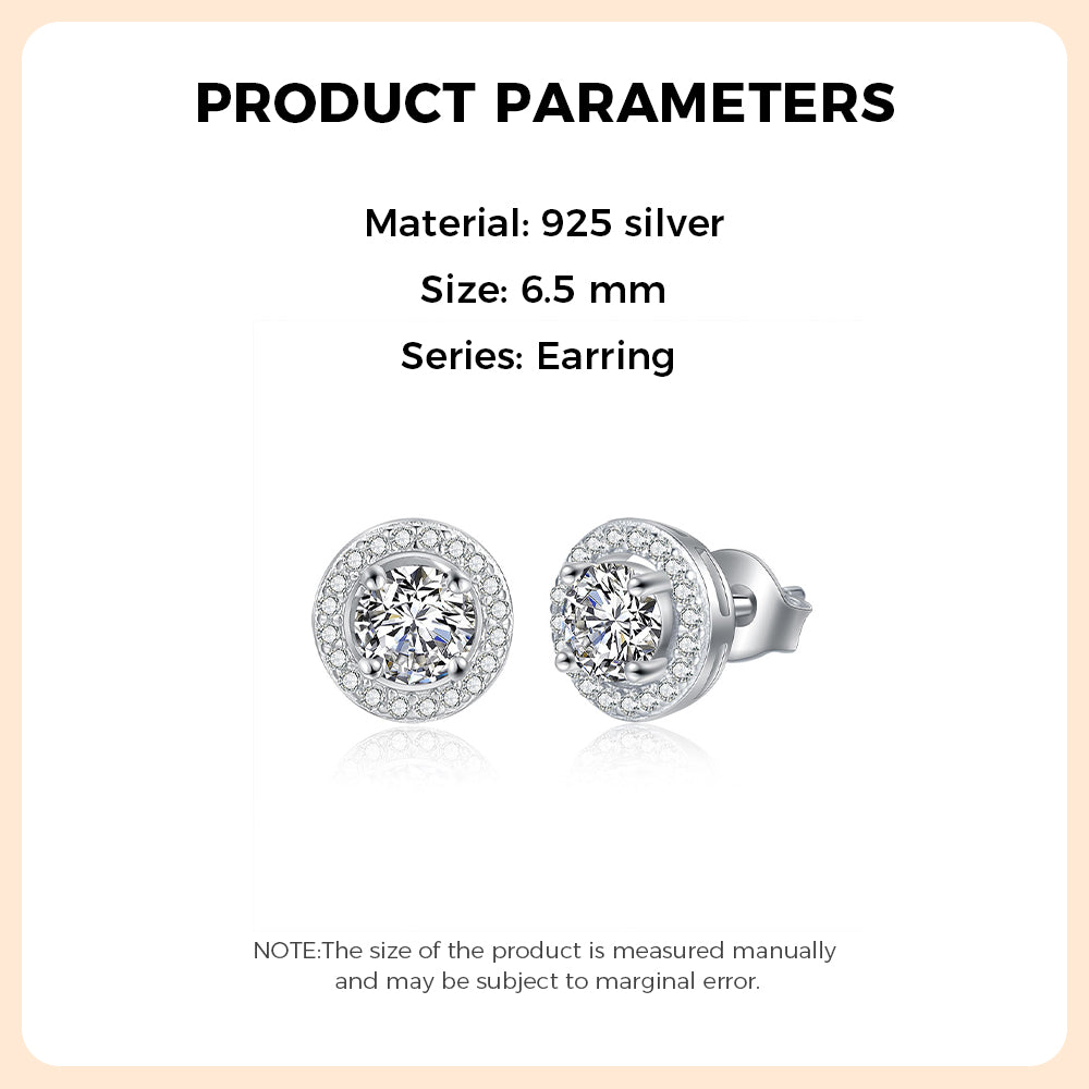 925 Silver Moissanite Earrings