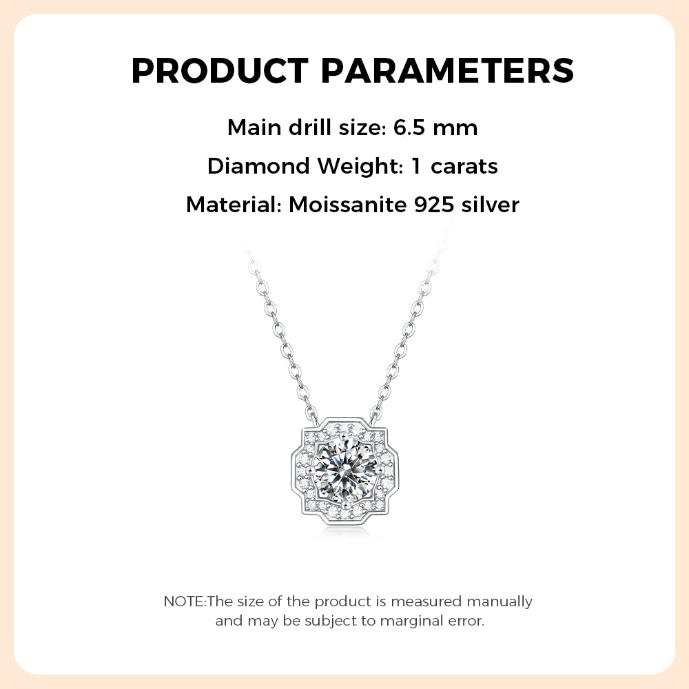 925 Sterling Silver Moissanite Necklace