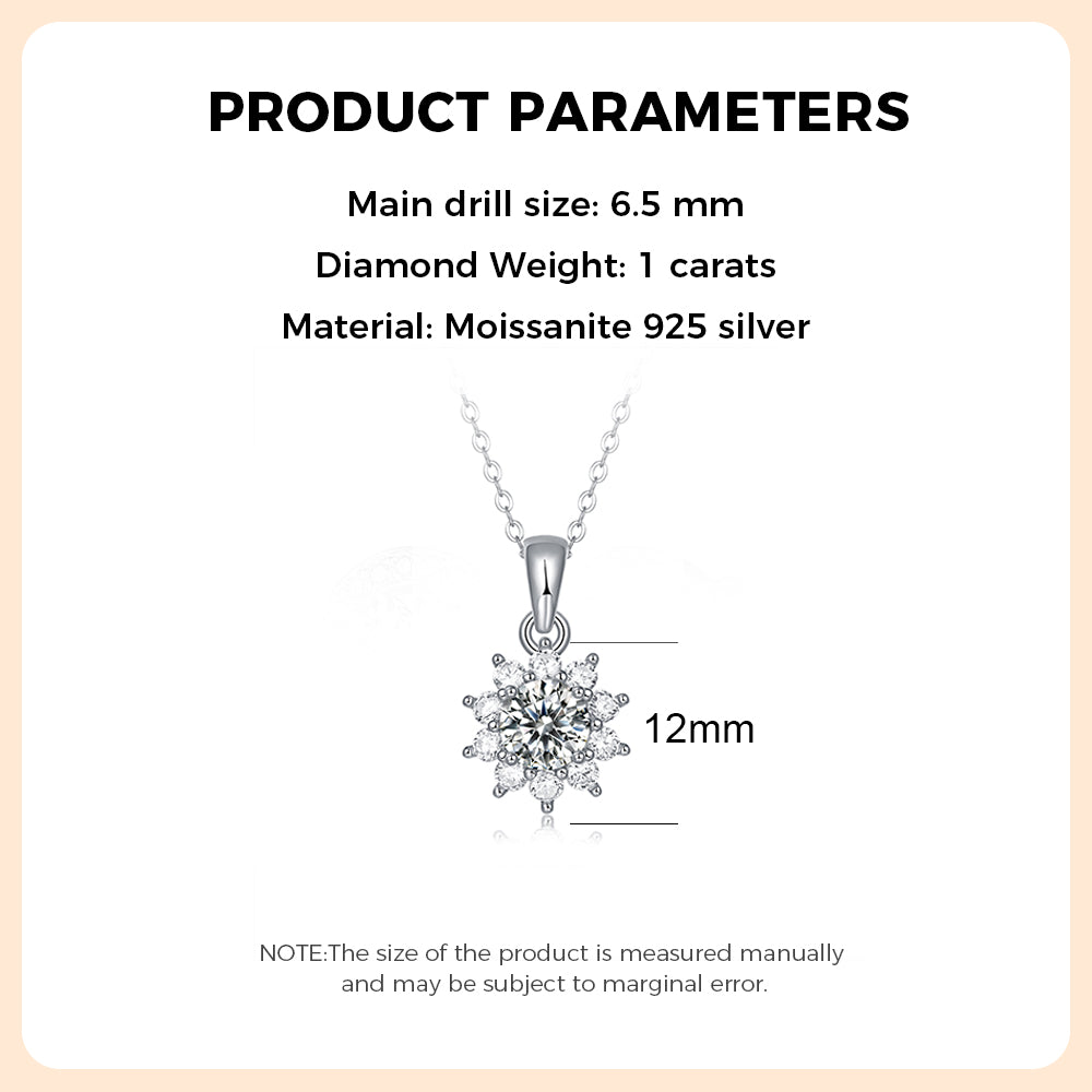 925 Sterling Silver Moissanite Necklace