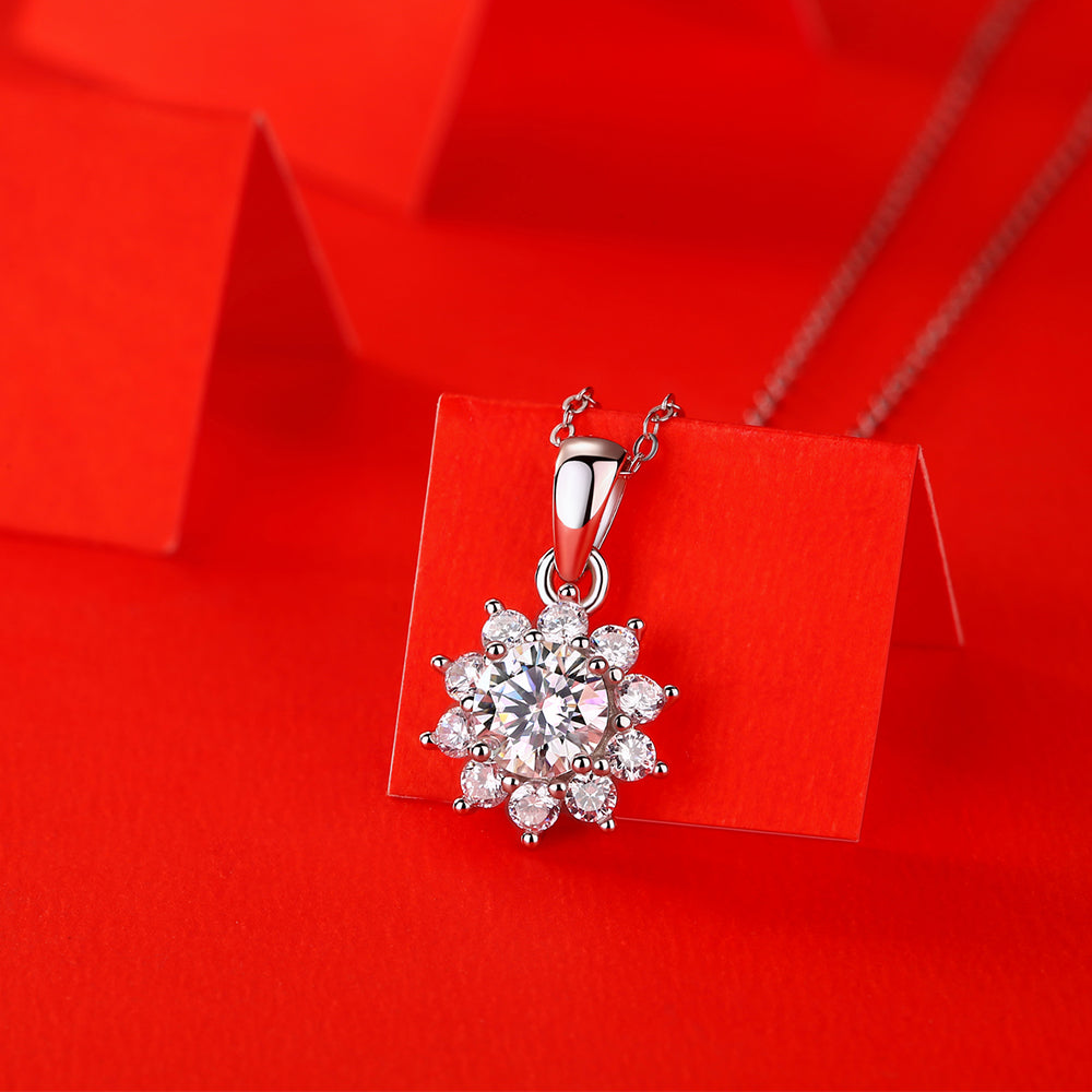 925 Sterling Silver Moissanite Necklace