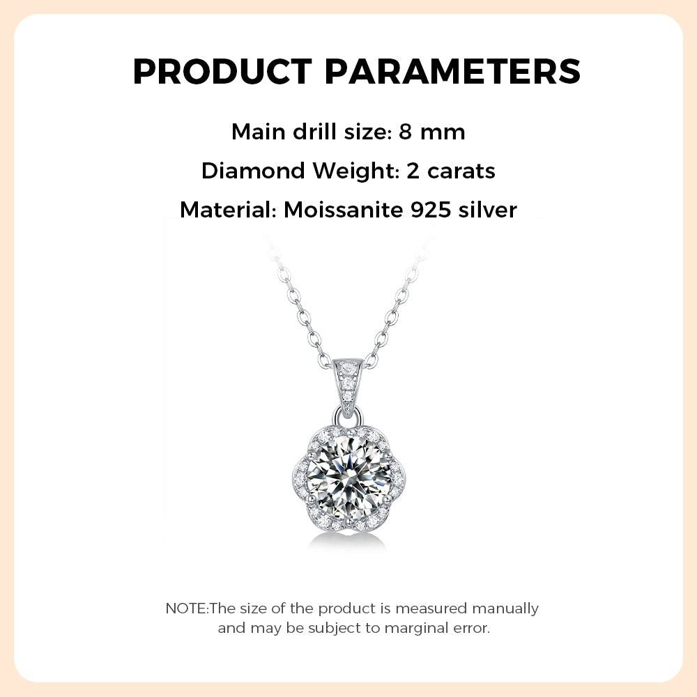 925 Sterling Silver Moissanite Necklace