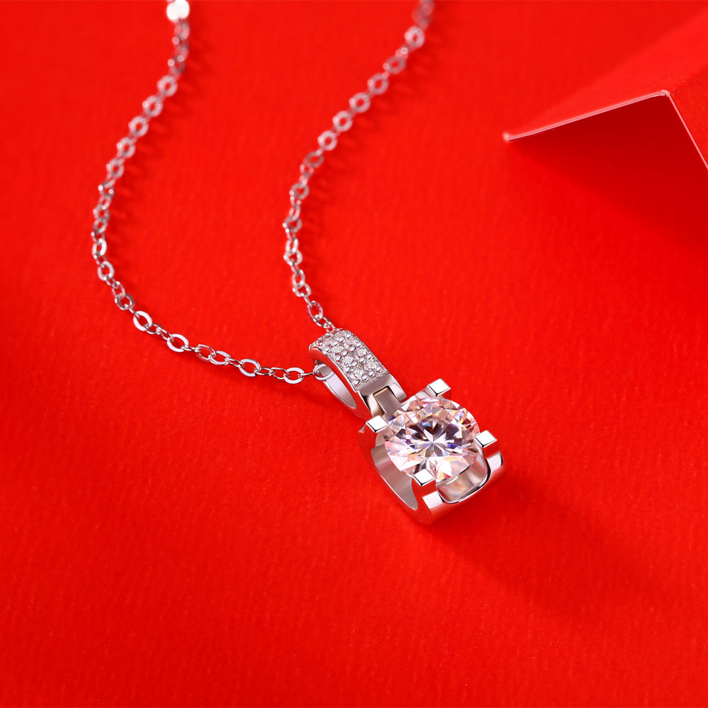 925 Sterling Silver Moissanite Necklace