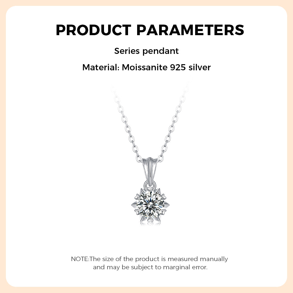 925 Sterling Silver Moissanite Necklace