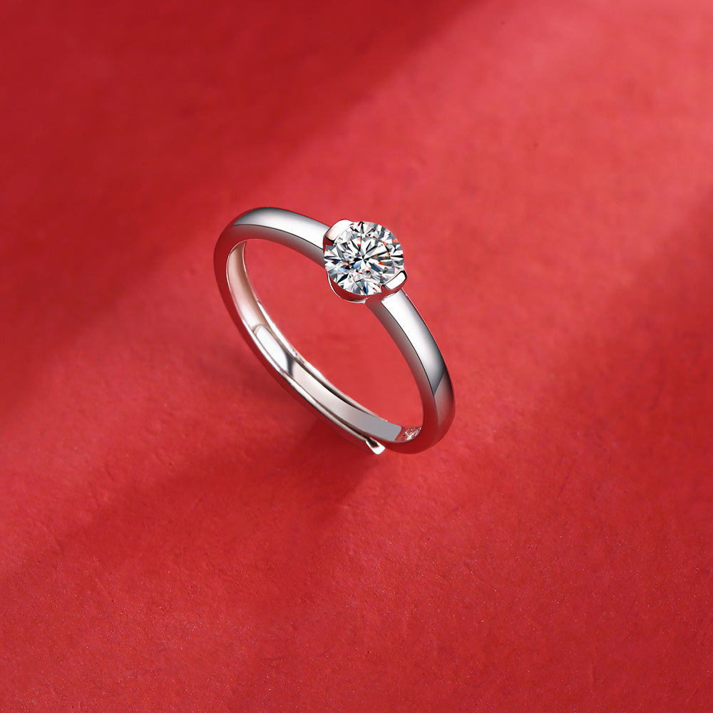 925 Sterling Silver Moissanite Ring - iYdr