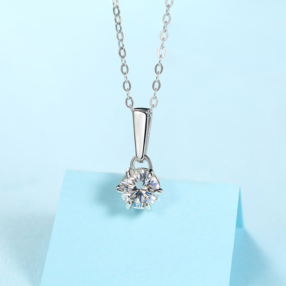 925 Sterling Silver Moissanite Necklace