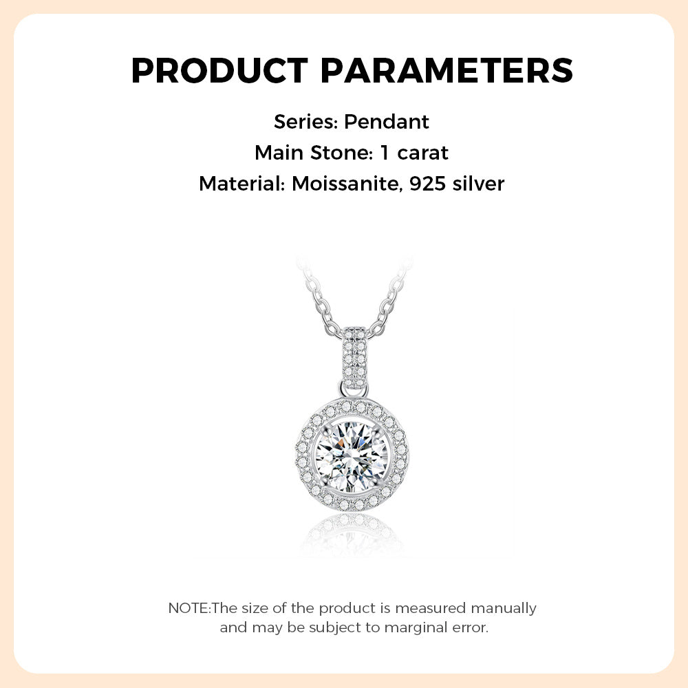 925 Silver Moissanite Necklace