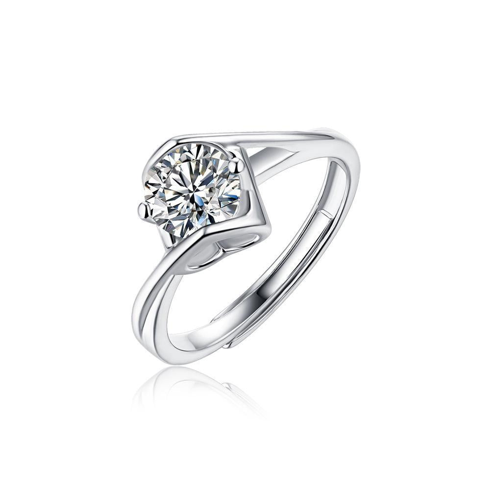 925 Sterling Silver Moissanite Ring - iYdr