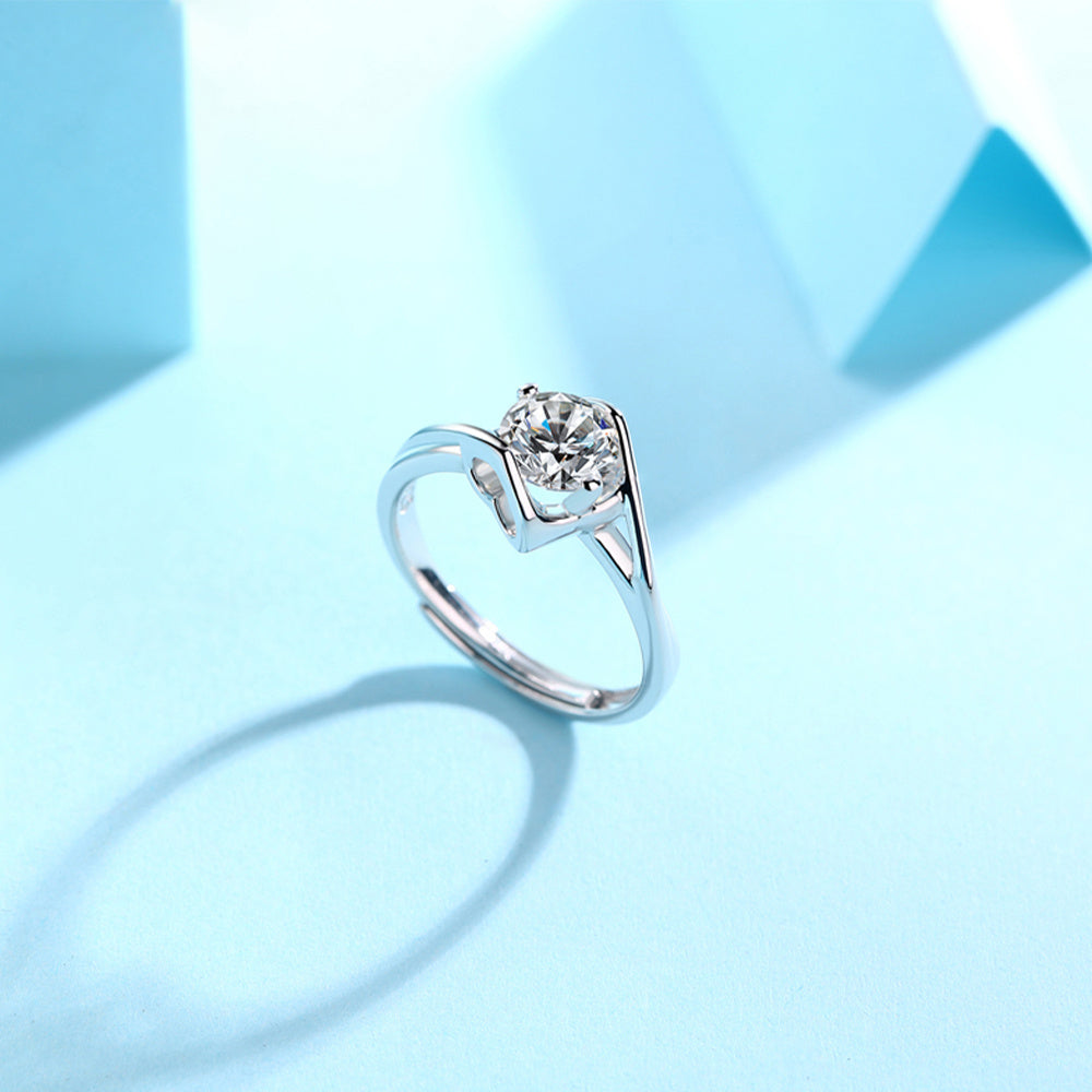 925 Sterling Silver Moissanite Ring - iYdr