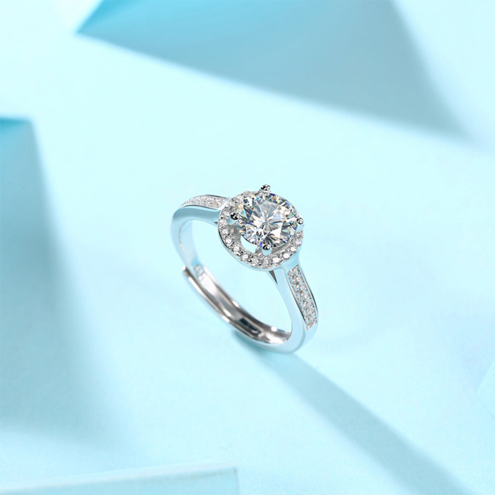 925 Sterling Silver Moissanite Ring - iYdr