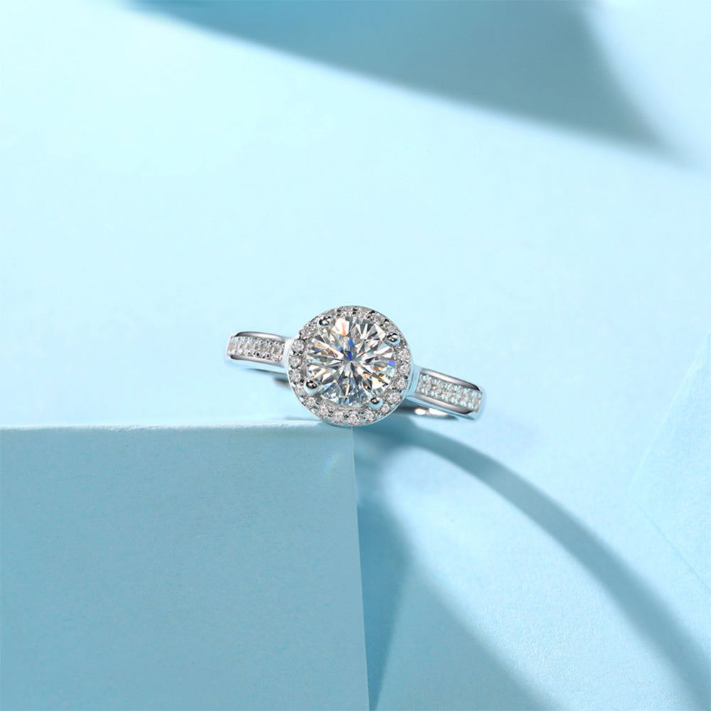 925 Sterling Silver Moissanite Ring - iYdr