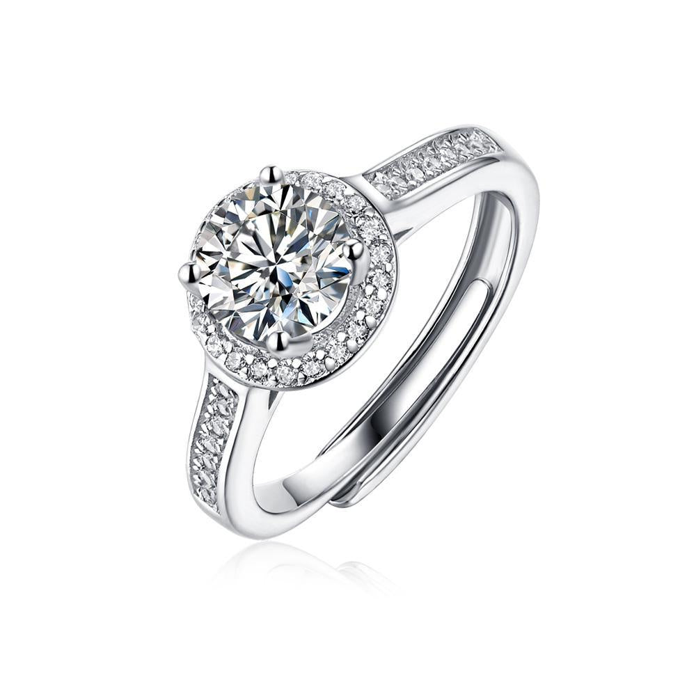 925 Sterling Silver Moissanite Ring - iYdr