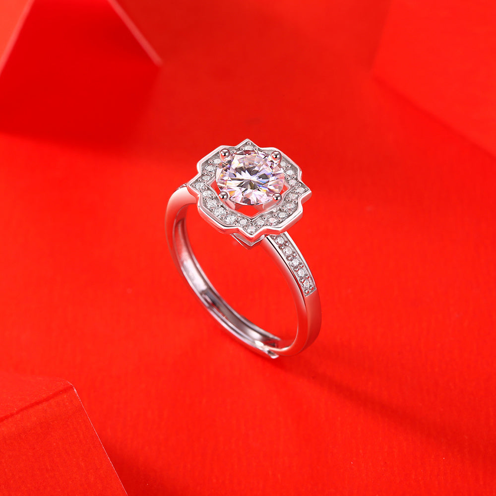 925 Sterling Silver Moissanite Ring - iYdr