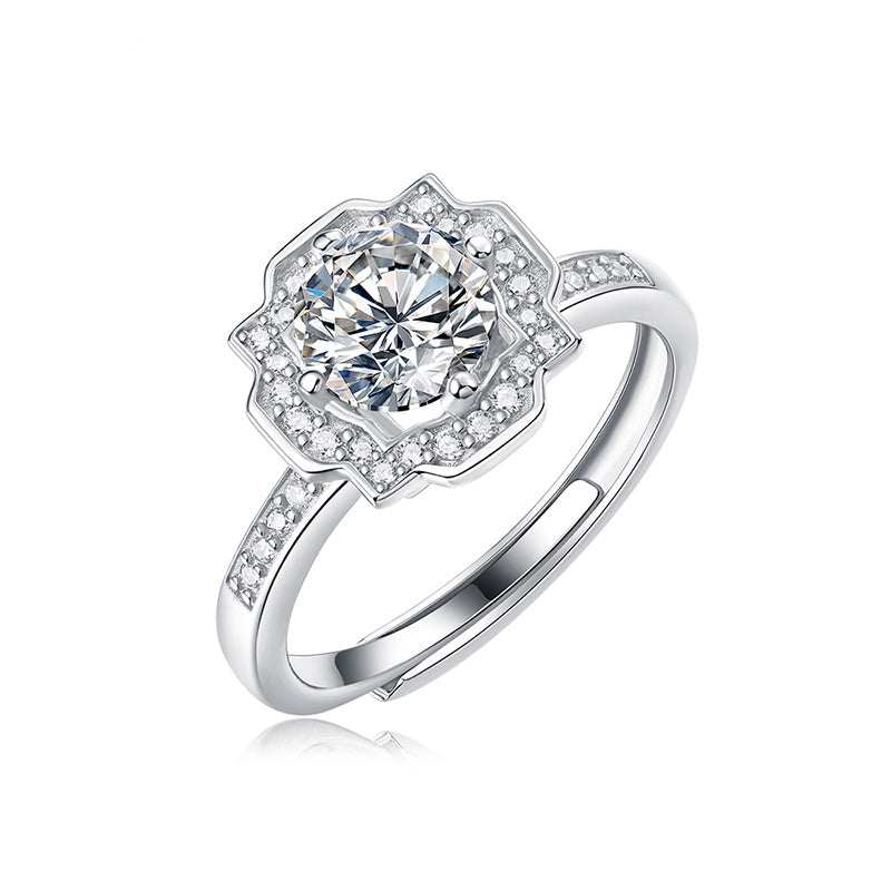 925 Sterling Silver Moissanite Ring - iYdr