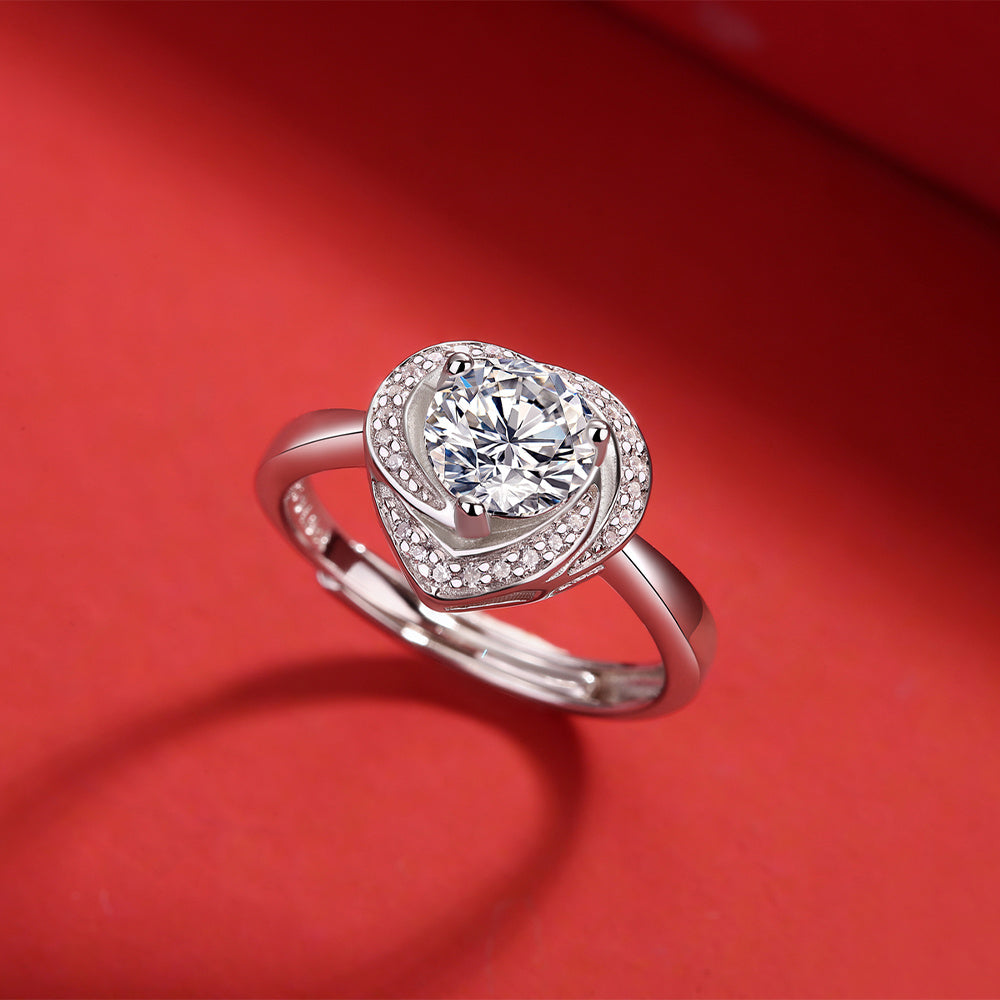 925 Sterling Silver Moissanite Ring - iYdr