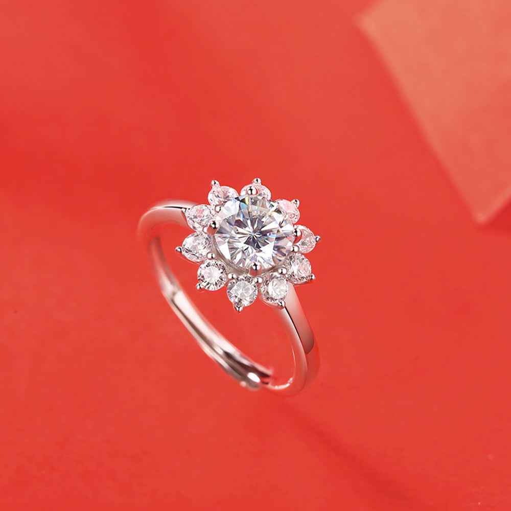 925 Sterling Silver Moissanite Ring - iYdr