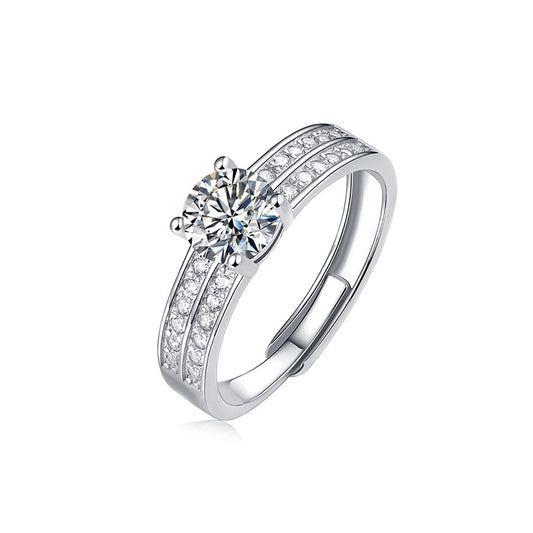 925 Sterling Silver Moissanite Ring - iYdr