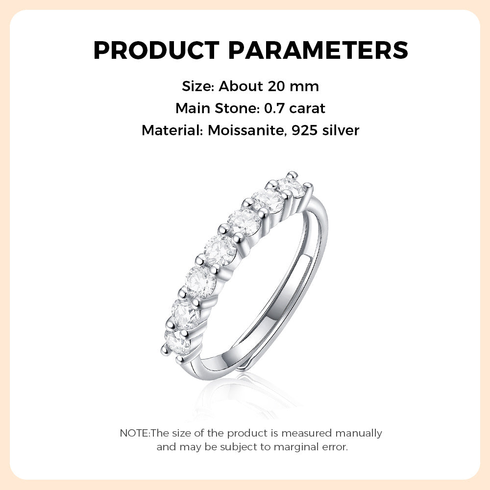 925 Sterling Silver Moissanite Ring - iYdr