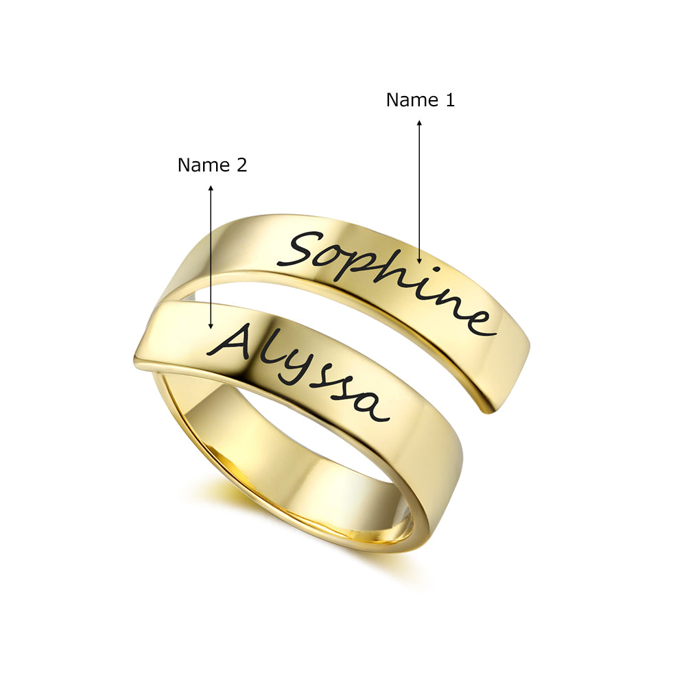 Engraved Personalized Opening Ring