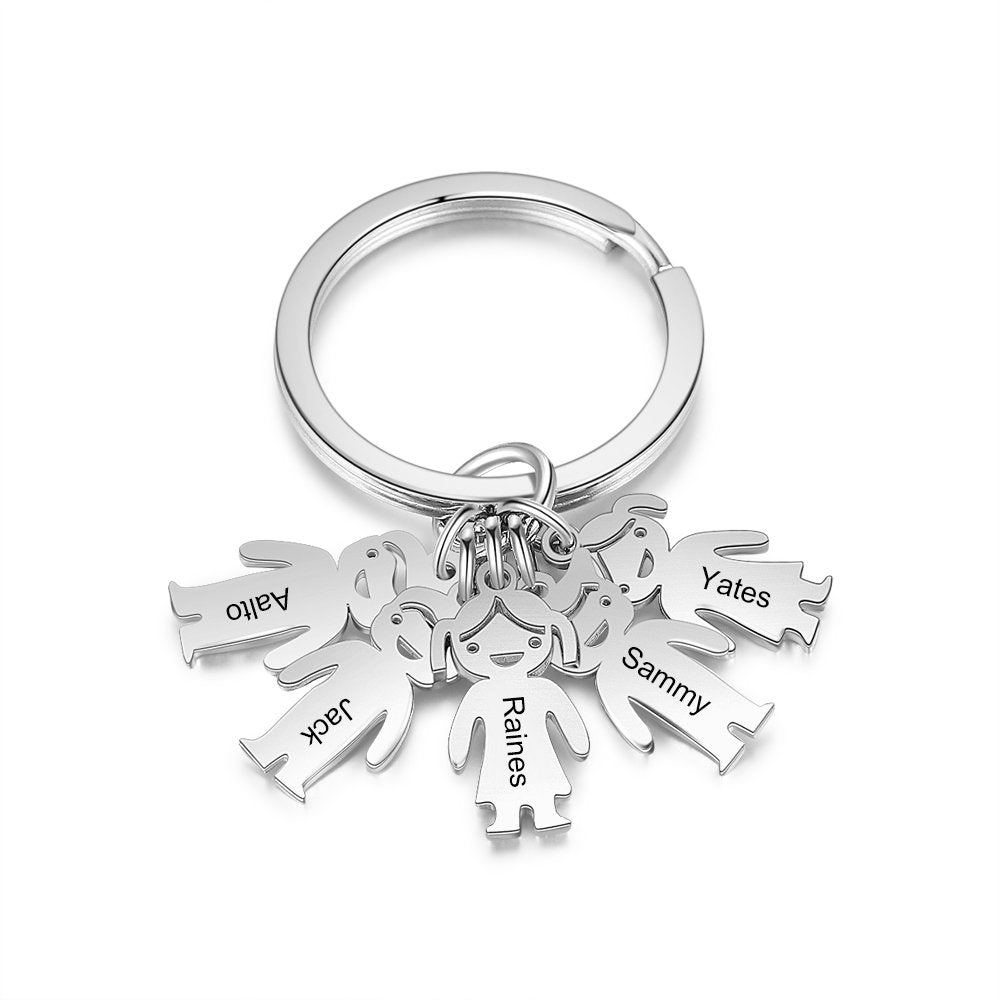 Engraving Stainless Steel 2-6 DollsKeychain