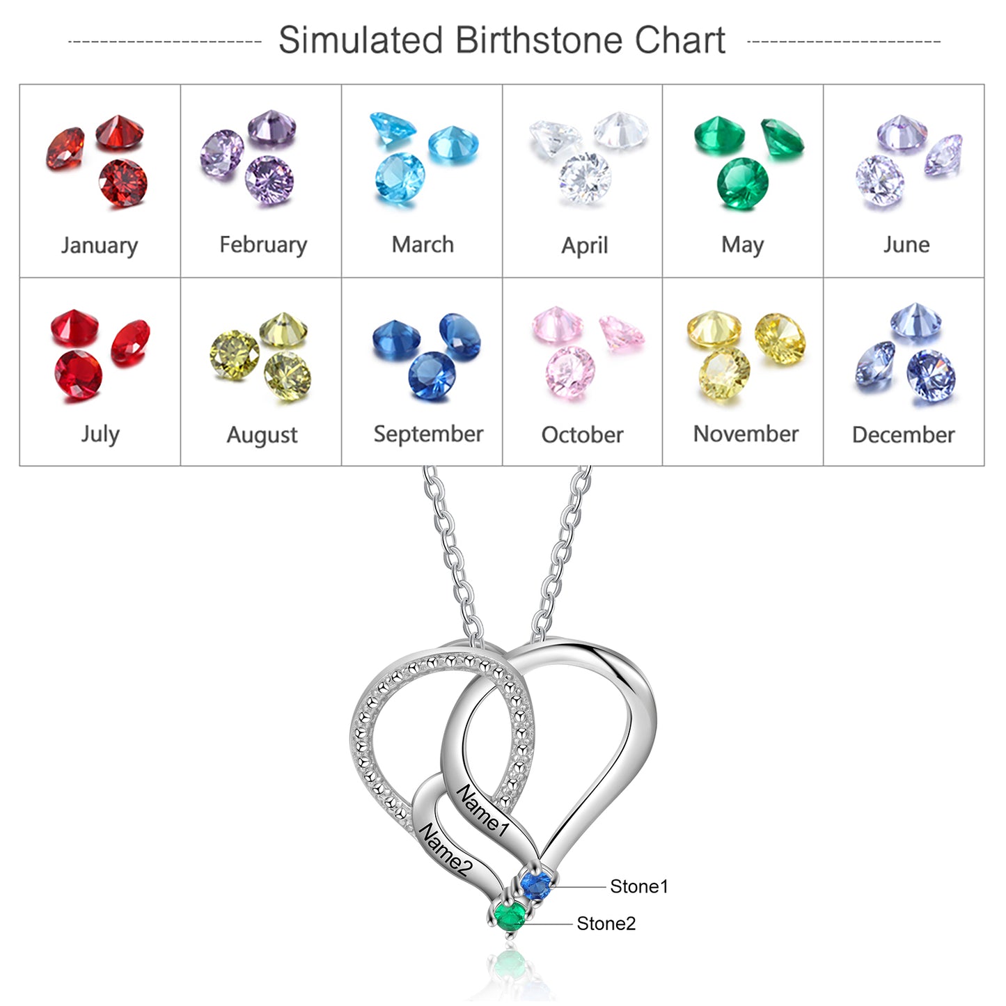 Rhodium Plated Heart Necklace - iYdr