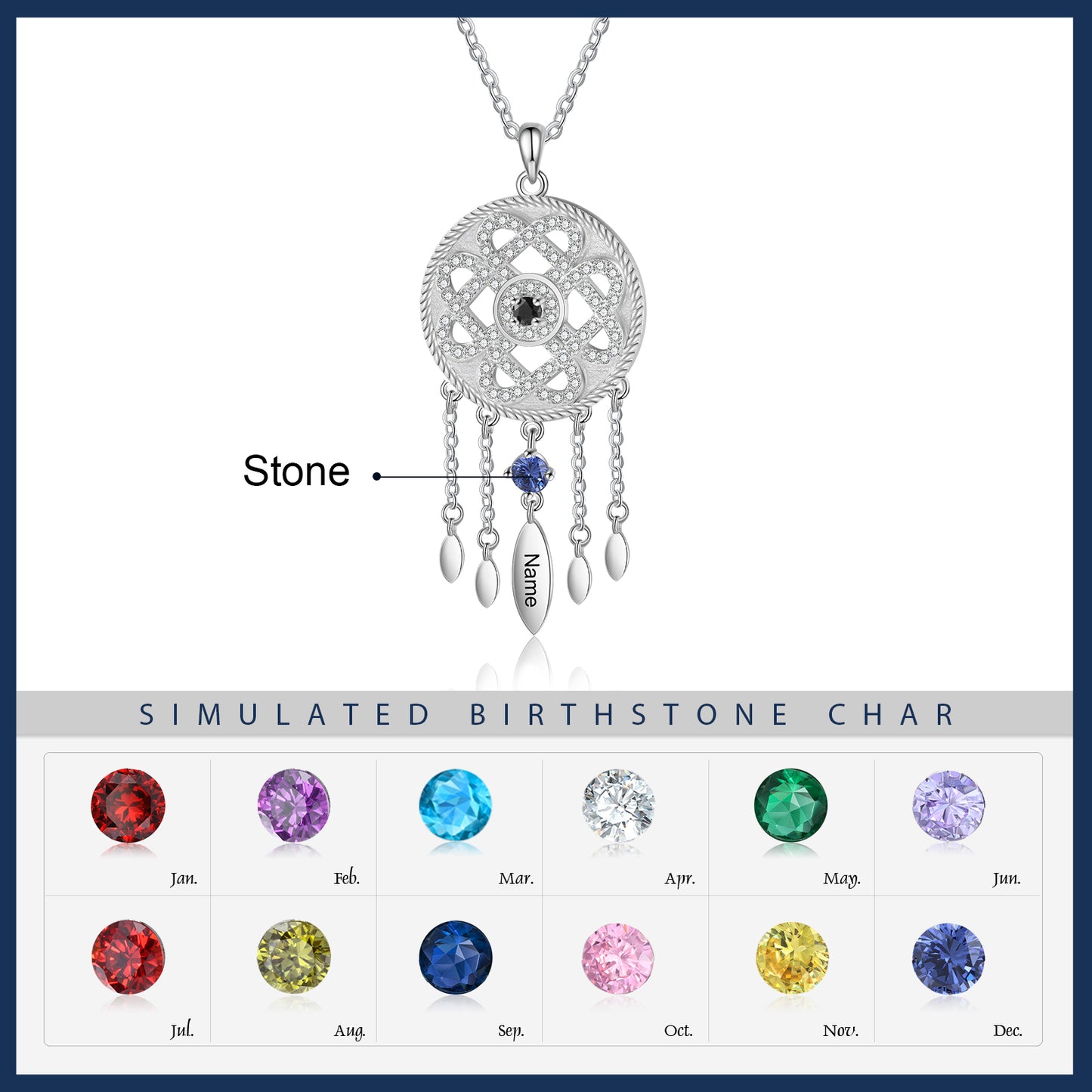 Personalized Dreamcatcher Evil Eye Necklace - iYdr