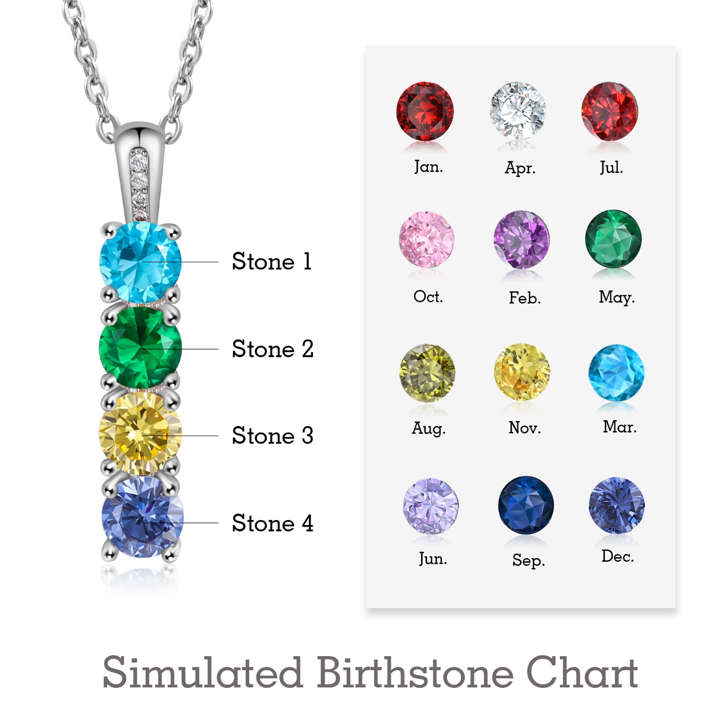 Personalized Birthstone Necklace - iYdr