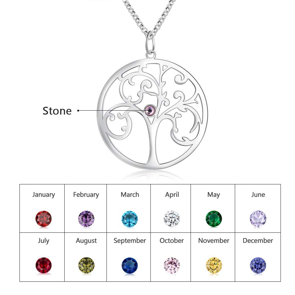 925 Sterling Silver Personalized Family Tree Name Necklace - iYdr