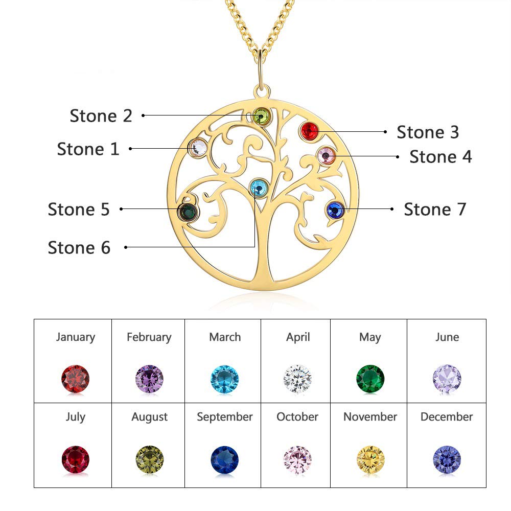 925 Sterling Silver Personalized Family Tree Name Necklace - iYdr