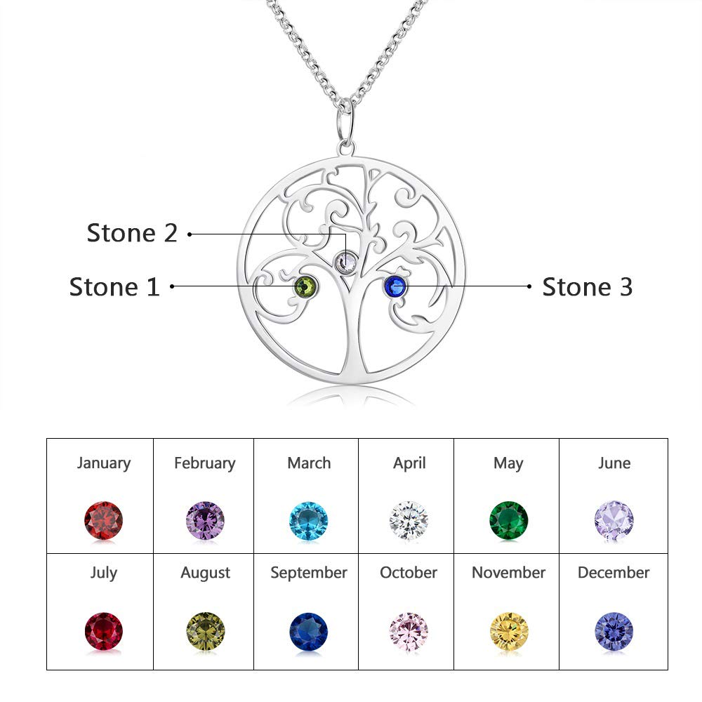 925 Sterling Silver Personalized Family Tree Name Necklace - iYdr