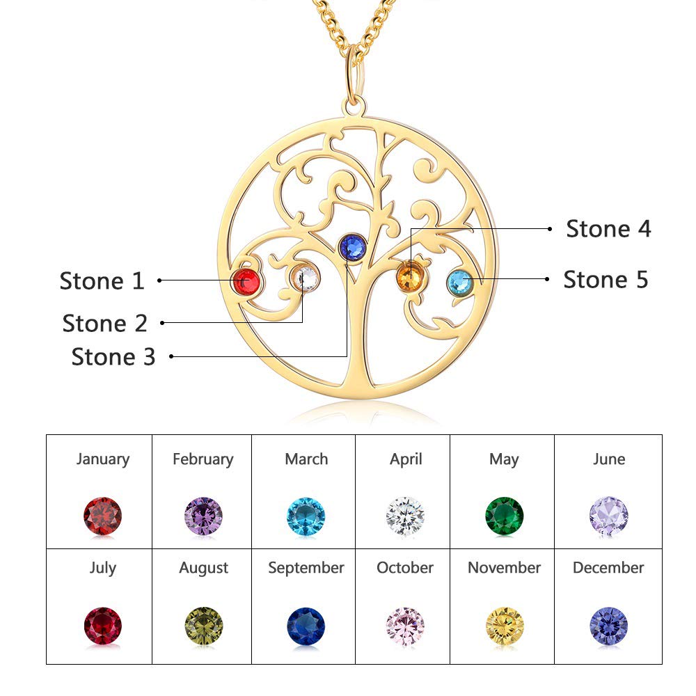 925 Sterling Silver Personalized Family Tree Name Necklace - iYdr