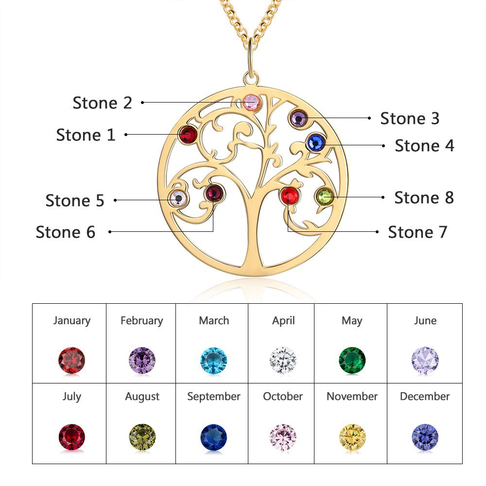 925 Sterling Silver Personalized Family Tree Name Necklace - iYdr