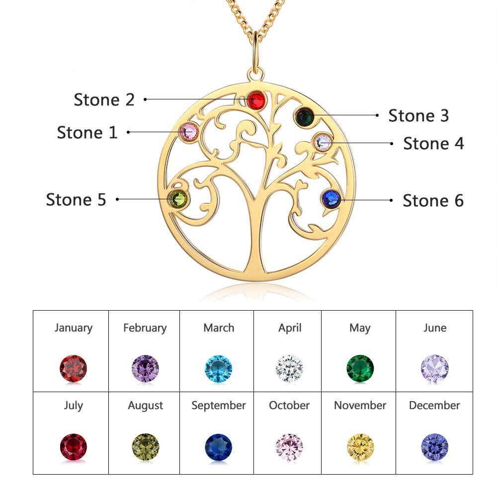 925 Sterling Silver Personalized Family Tree Name Necklace - iYdr