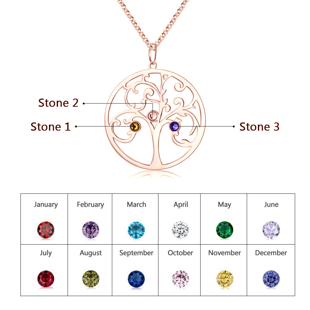 925 Sterling Silver Personalized Family Tree Name Necklace - iYdr