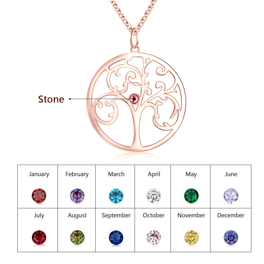 925 Sterling Silver Personalized Family Tree Name Necklace - iYdr