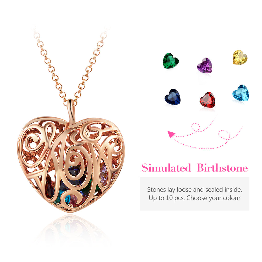 Custom Birthstone Cage Necklace - iYdr