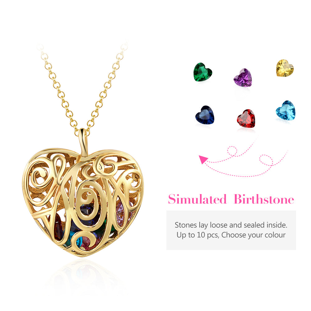 Custom Birthstone Cage Necklace - iYdr