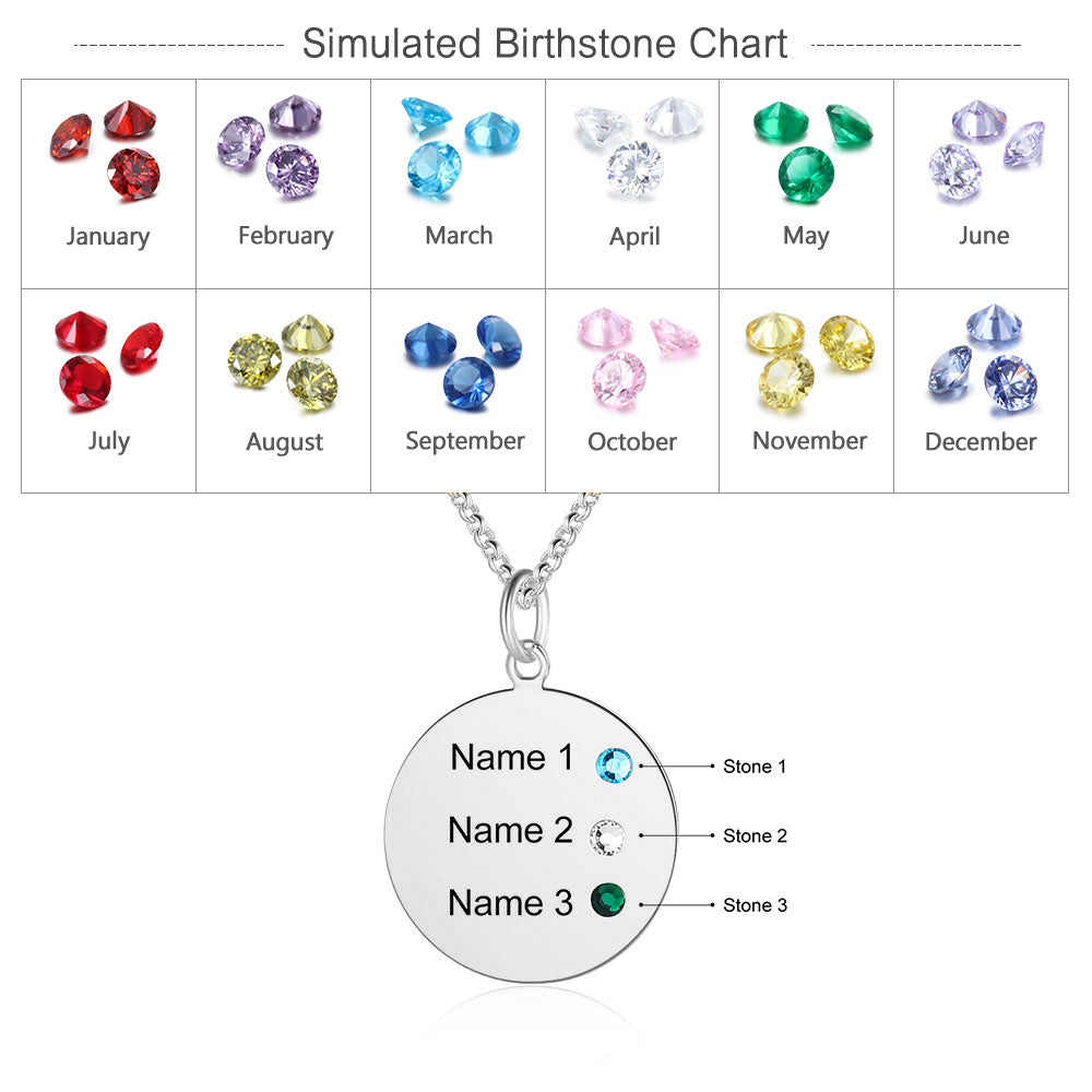 Custom Birthstone Necklace - iYdr