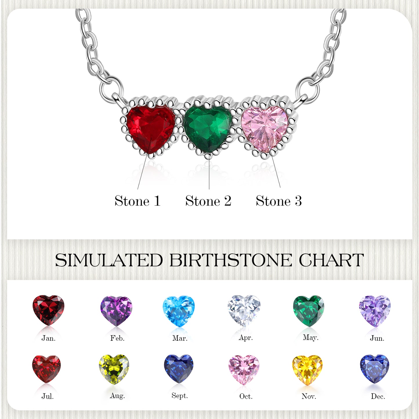 Custom Birthstone Necklace - iYdr