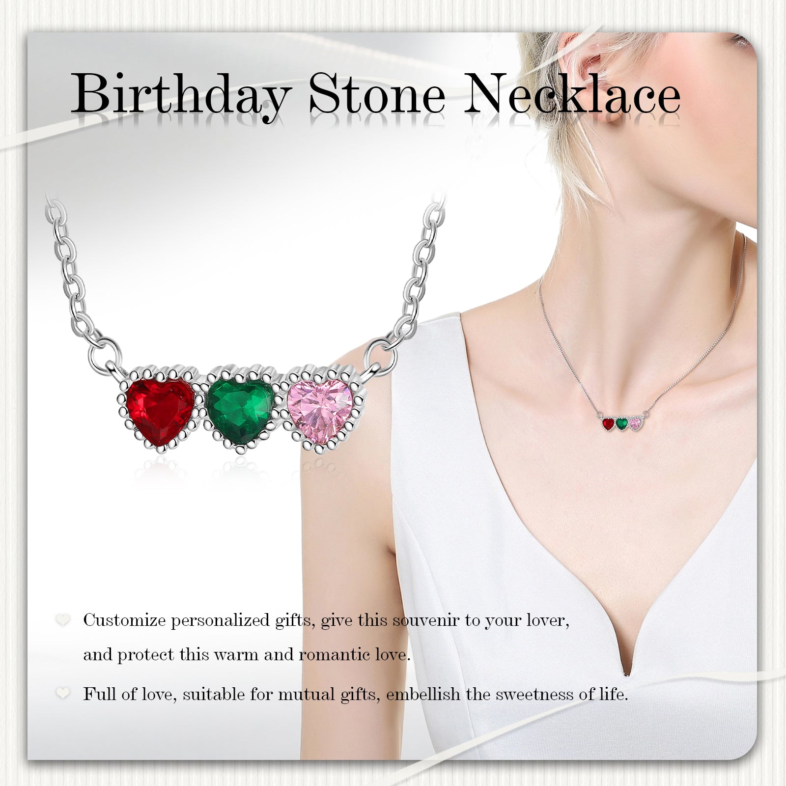 Custom Birthstone Necklace - iYdr