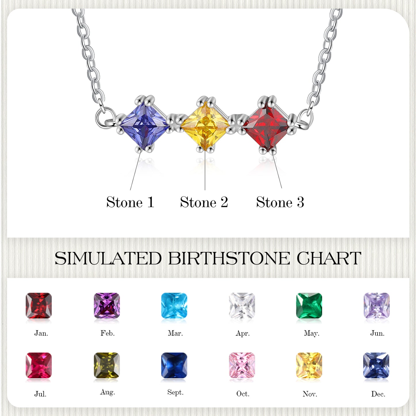 Custom Birthstone Necklace - iYdr